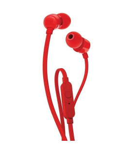 Auriculares Intrauditivos JBL T110/ con Micrófono/ Jack 3.5/ Rojo