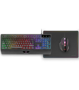 Pack Mars Gaming MCP124 Teclado H-MECH + Ratón Óptico + Alfombrilla