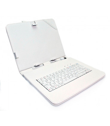 Funda tablet con teclado 7" Blanca