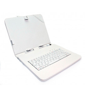 Funda tablet con teclado 9.7" Blanca