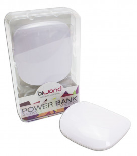 PowerBank 4400 mAh Blanco Biwond + Conectores