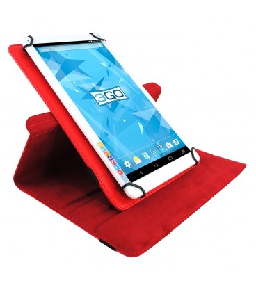 Funda tablet 3GO CSGT con soporte rotatorio 10.1" universal Roja
